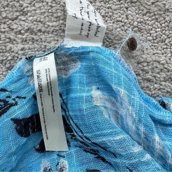 NWT Free People Naya Printed Top in Blue - Picture 8 of 11